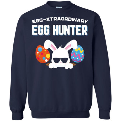 Egg-xtraordinary Egg Hunter Easter Shirt Navy