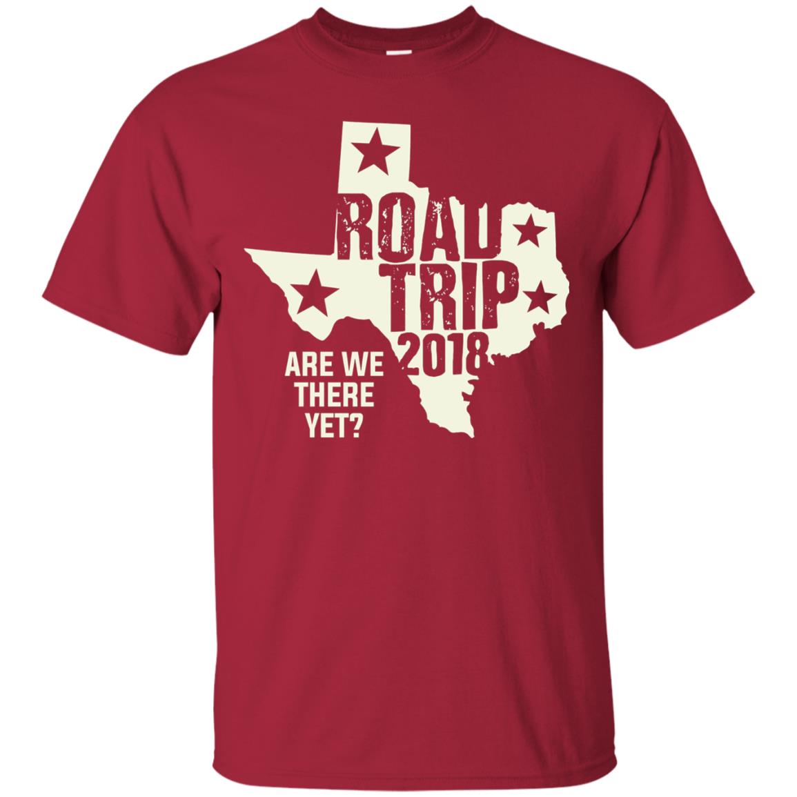 Texas Road Trip 2018 Funny Family Vacation Shirt Cardinal