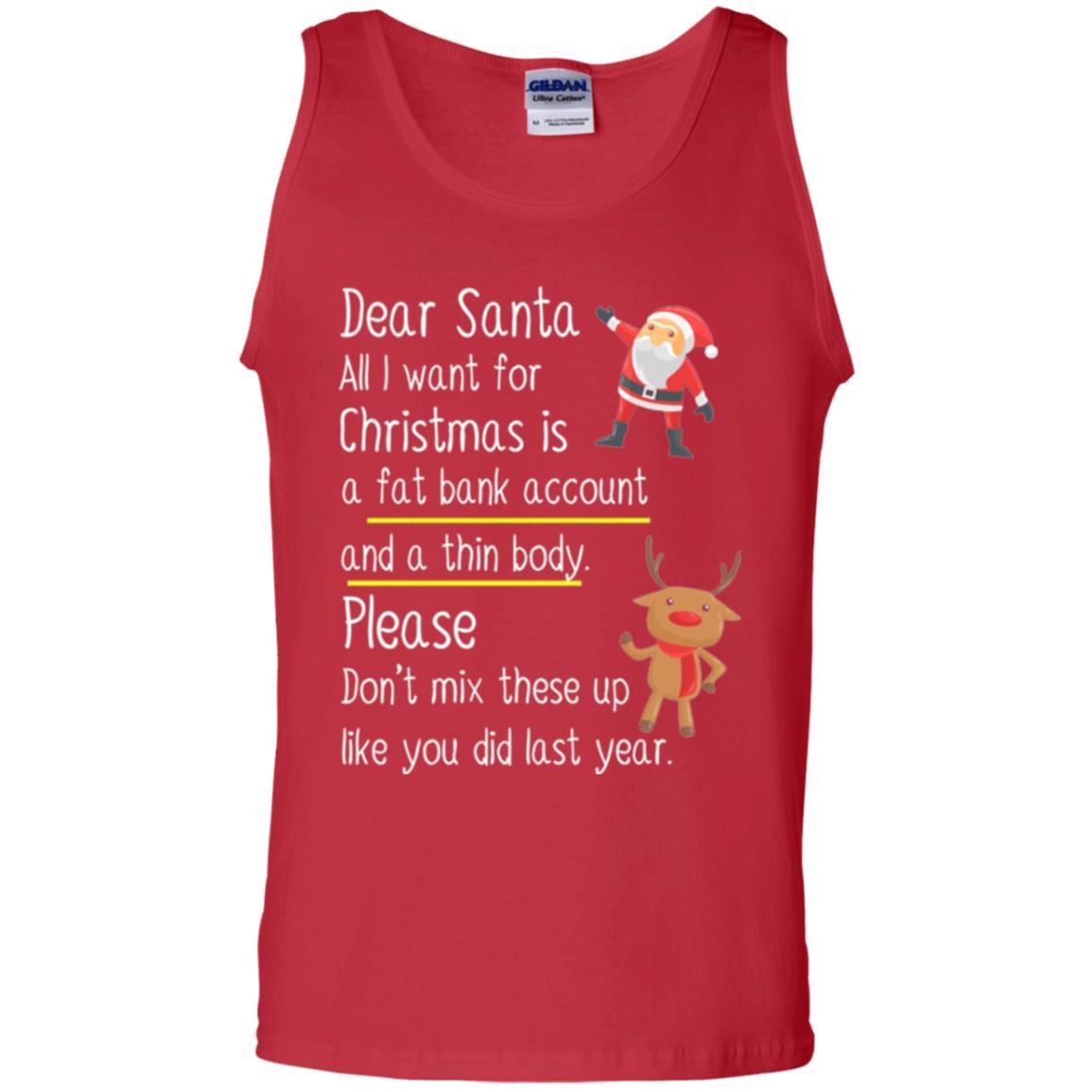 Christmas T-shirt Dear Santa All I Want For Christmas Red