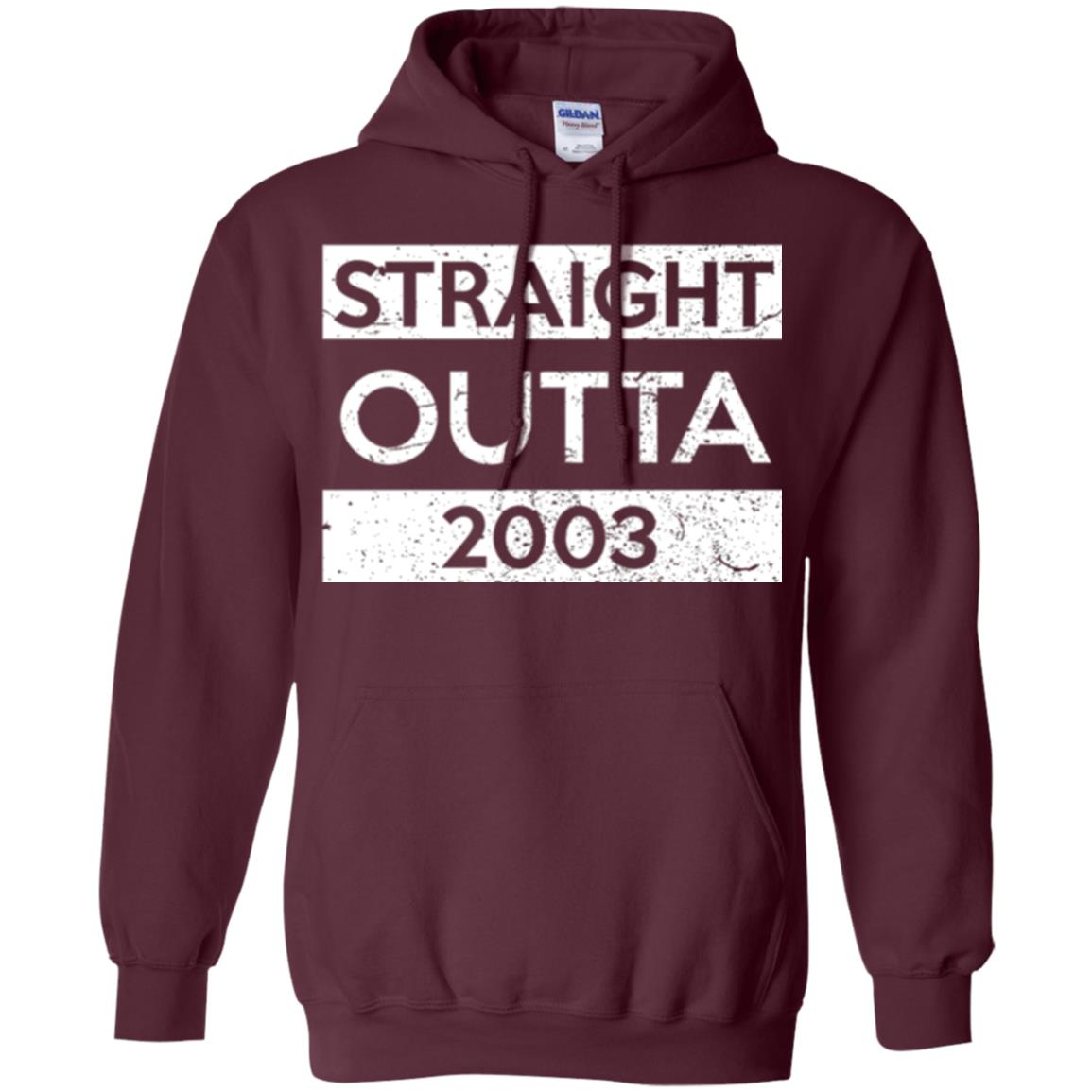 Brithday T-shirt Straight Outta 2003 Maroon