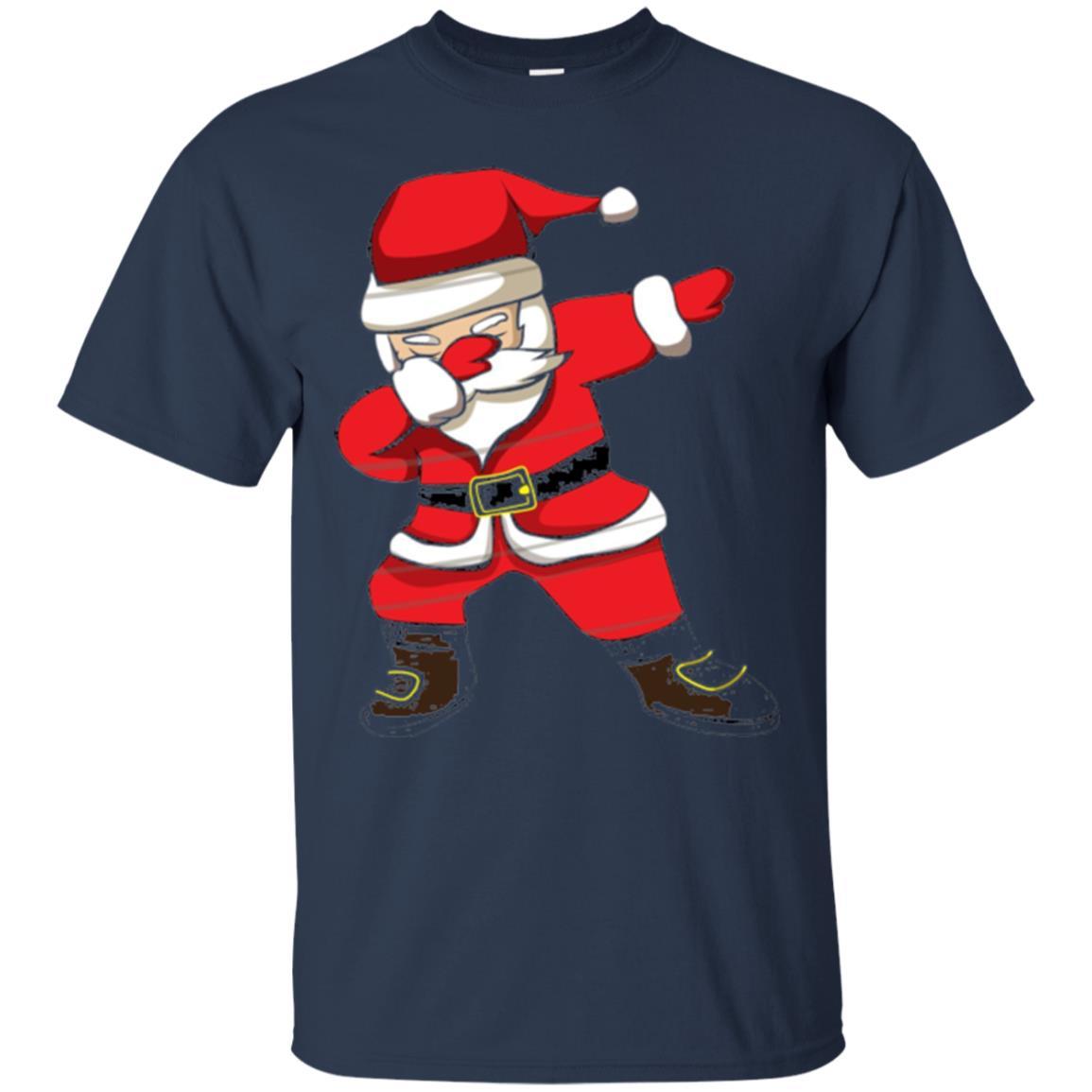 Christmas T-shirt Dabbing Santa Christmas T-shirt Navy