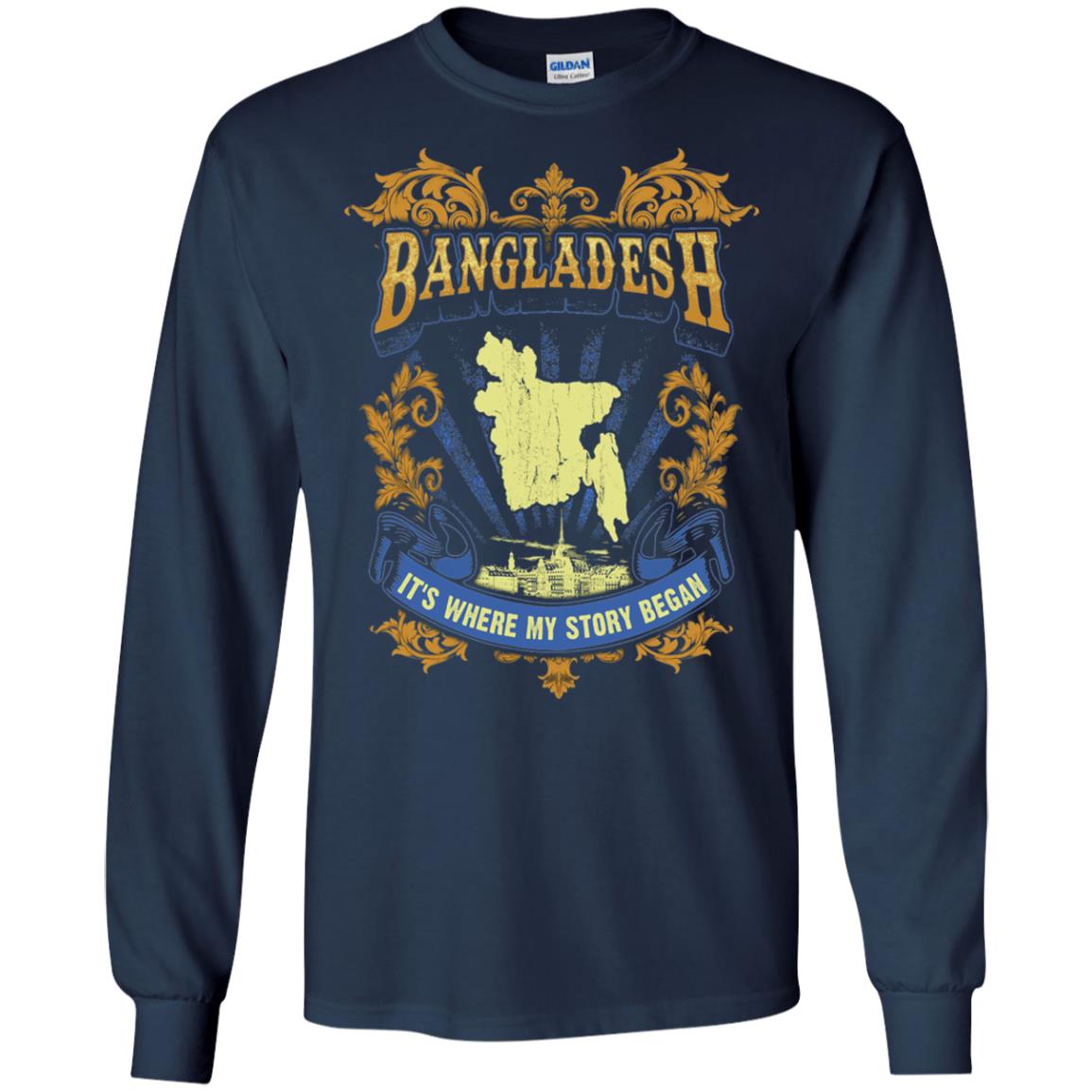 Bangladesh It_s Where My Story Began T-shirt Navy