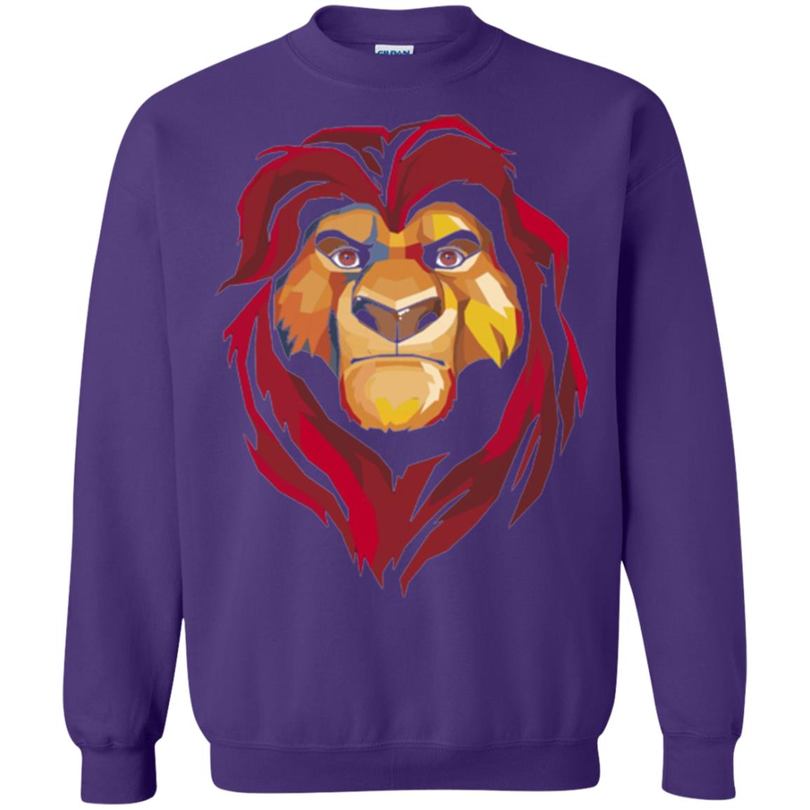 Cartoon Lover T-shirt Lion King Mufasa Geometrics Graphic Purple