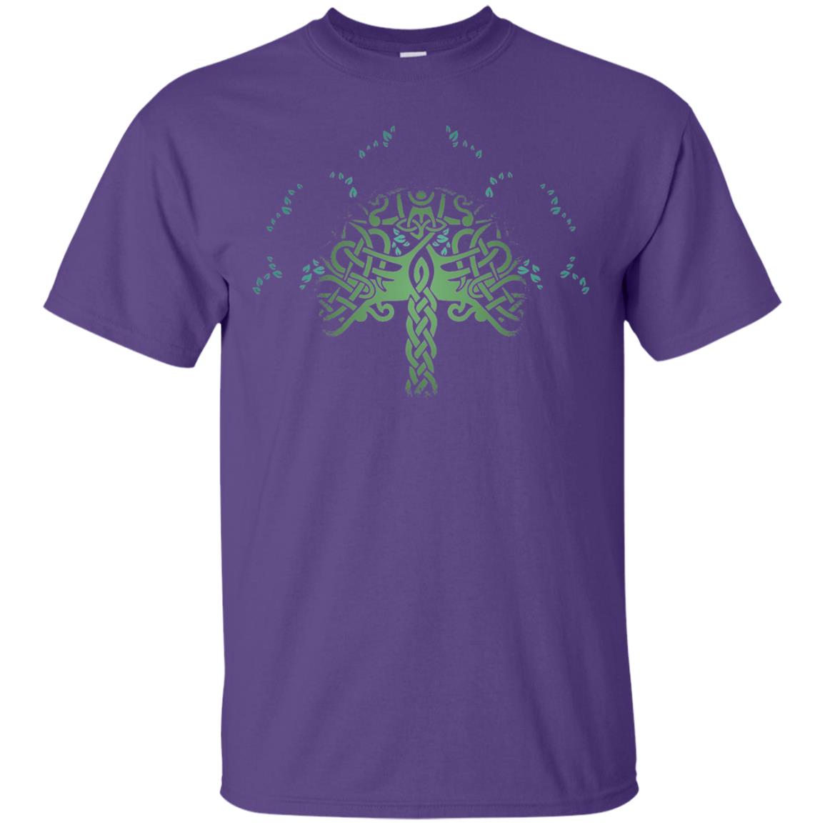 Viking Celtic Knotwork Tree Of Life T-shirt Purple