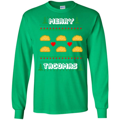 Merry Tacomas X-mas Gift Shirt For Taco Lovers Irish Green
