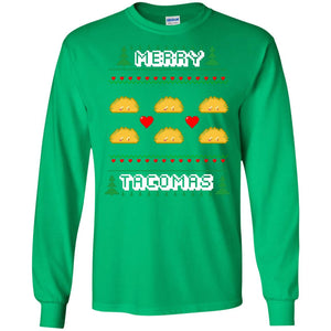 Merry Tacomas X-mas Gift Shirt For Taco LoversG240 Gildan LS Ultra Cotton T-Shirt