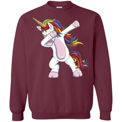 Dabbing Unicorn T-shirt Maroon