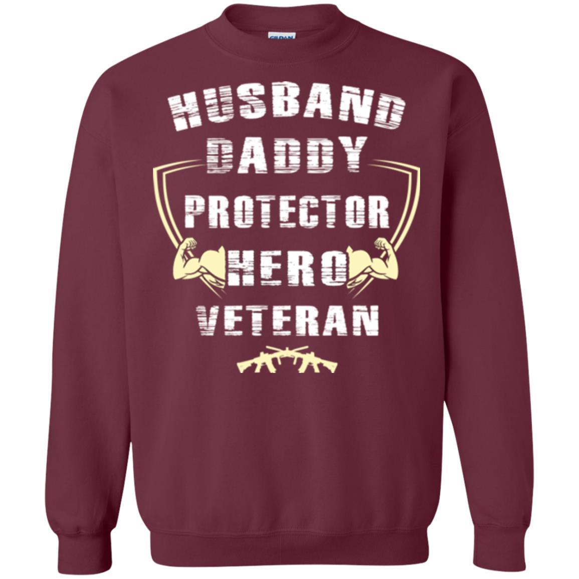 Husband Daddy Protector Hero Veretan T-shirt Maroon