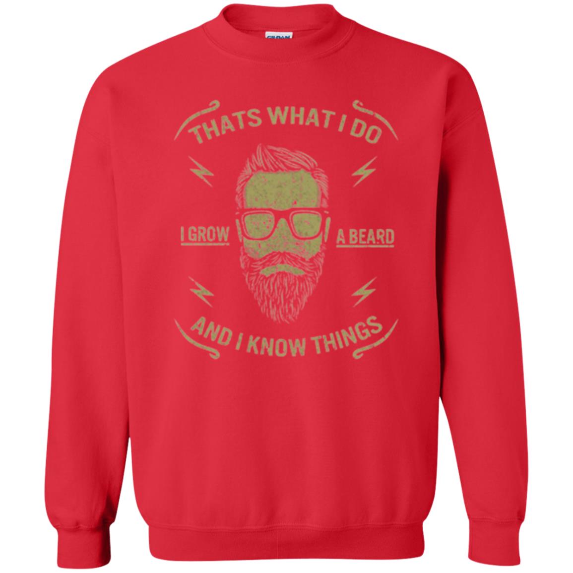 Funny Joke Retro Vintage T-shirt That What I Do I Grow A Beard Red
