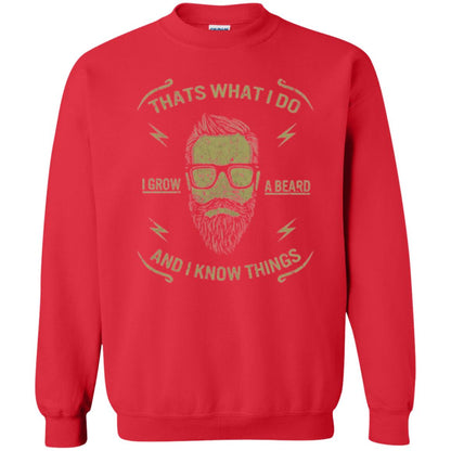 Funny Joke Retro Vintage T-shirt That What I Do I Grow A Beard Red