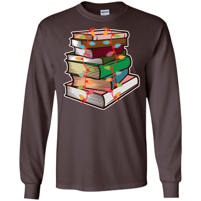Fairy Lights Christmas Gift T-shirt Book Lover Dark Chocolate