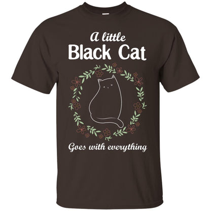 A Little Black Cat Goes With Everything Shirt Dark Chocolate