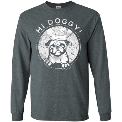 Dog Lovers T-shirt Hi Doggy Dark Heather