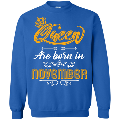 Brithday T-Shirt Queen Are Born In November Royal