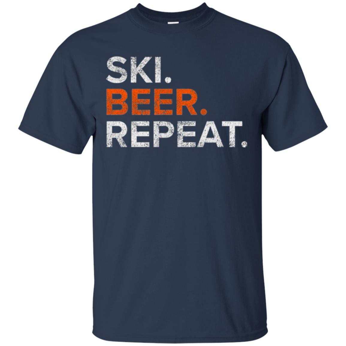 Ski And Beer Lovers T-shirt Navy