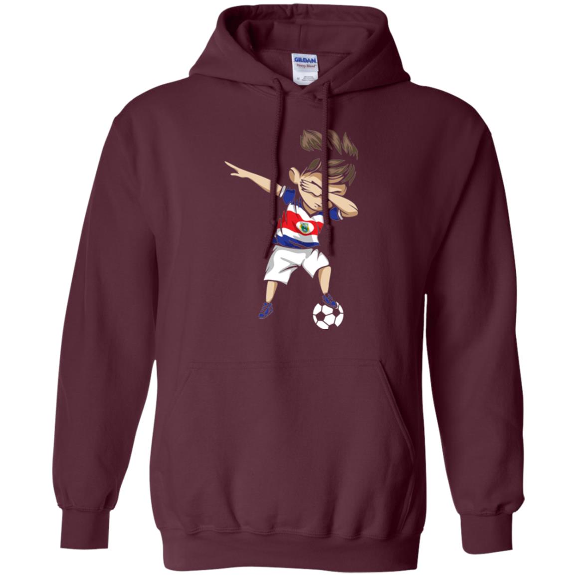 Dabbing Soccer Boy Costa Rica Jersey Football Shirt Maroon