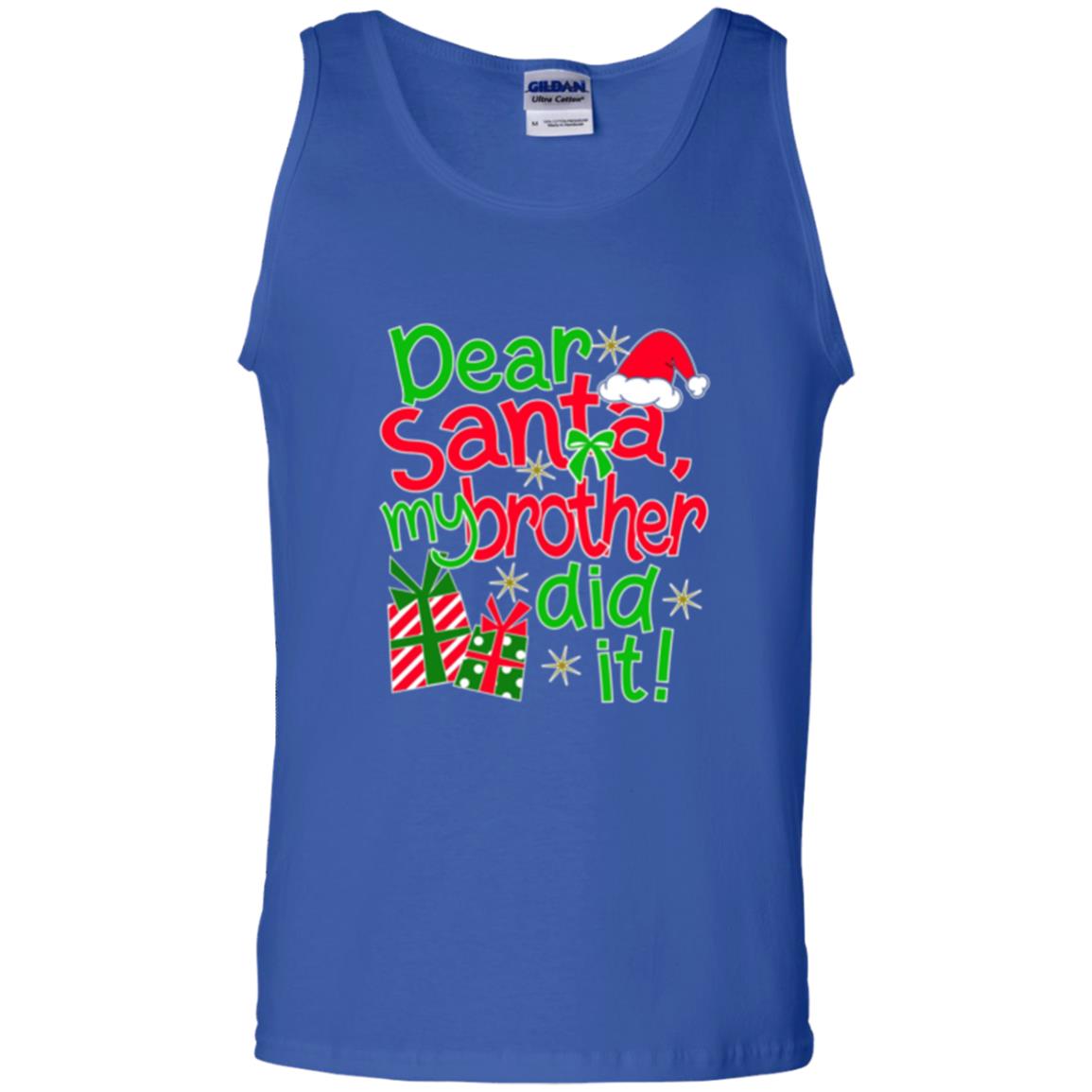 Christmas T-shirt Dear Santa My Brother Did It Royal