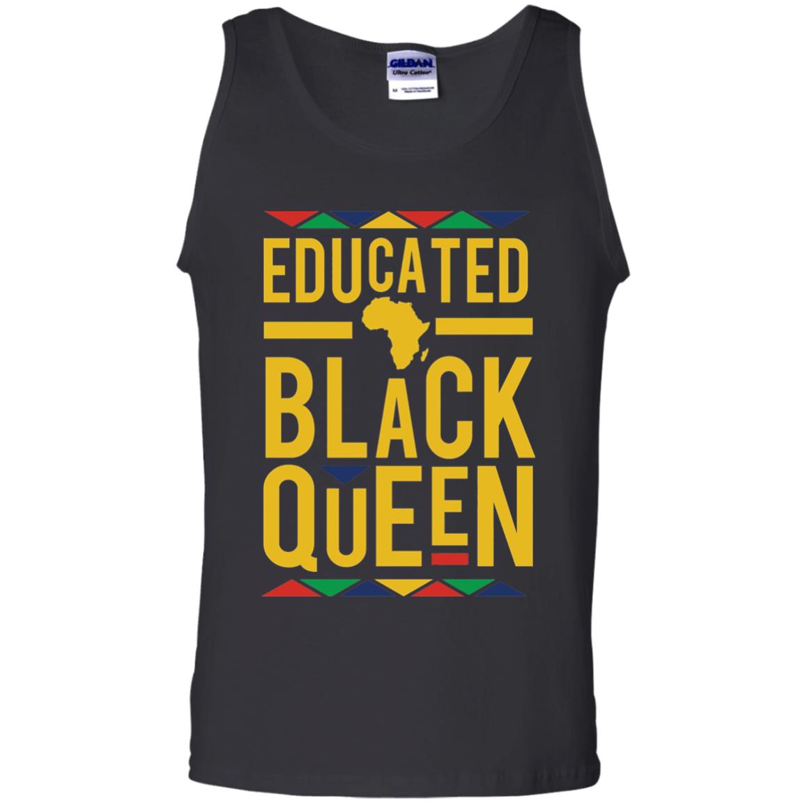 African Dna Pride T-shirt Dashiki Educated Black Queen Black