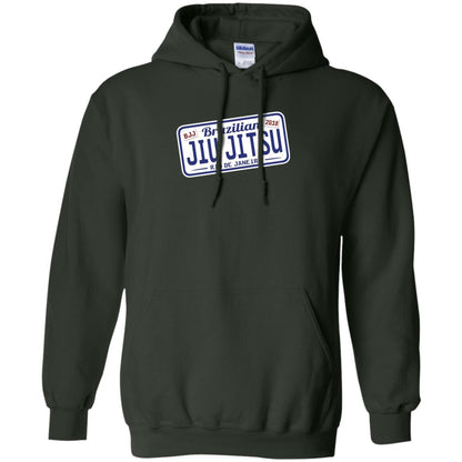 Funny Jiu Jitsu Bjj License Plate T-shirt Forest Green