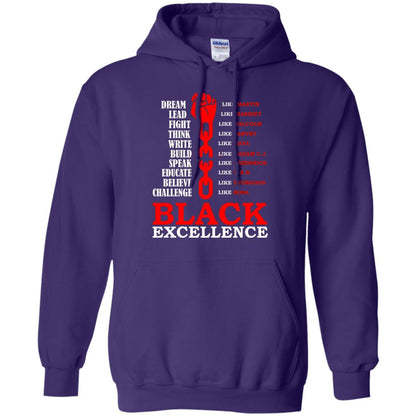 Black Excellence Black Af Proud African American T-shirt Purple