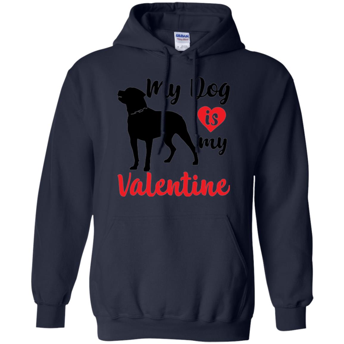 Dog Lover T-shirt My Dog Is My Valentine Navy