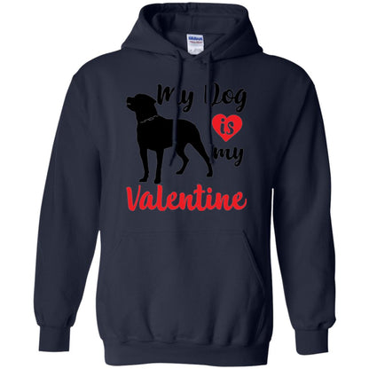 Dog Lover T-shirt My Dog Is My Valentine Navy