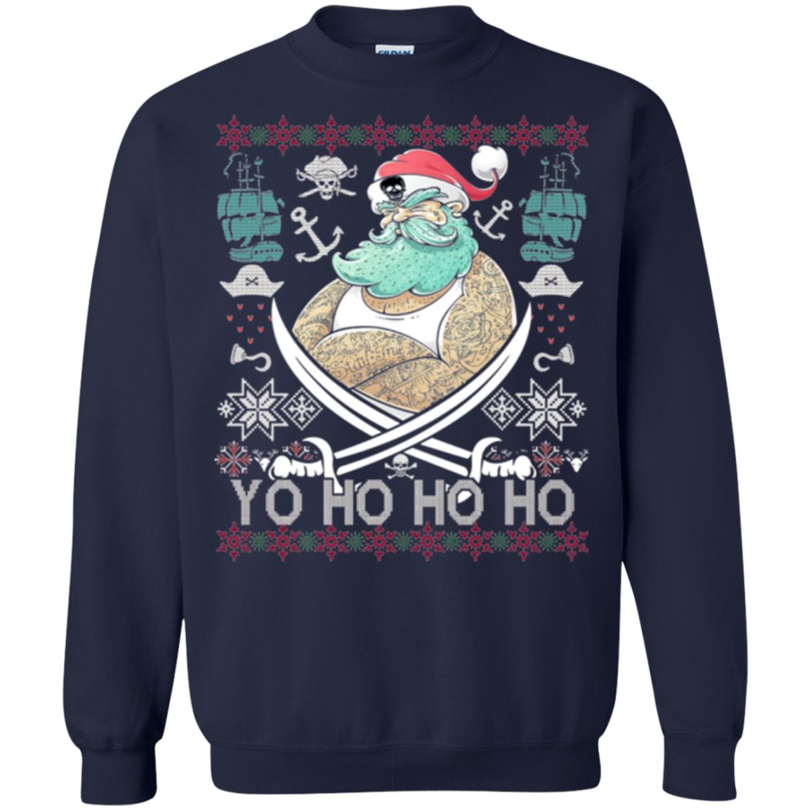 Christmas T-shirt Santa Pirate Navy