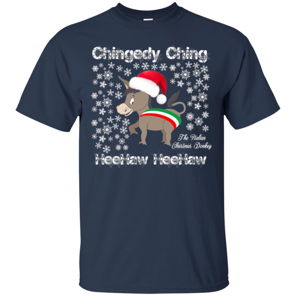 Christmas T-shirt The Italian Christmas Donkey Navy