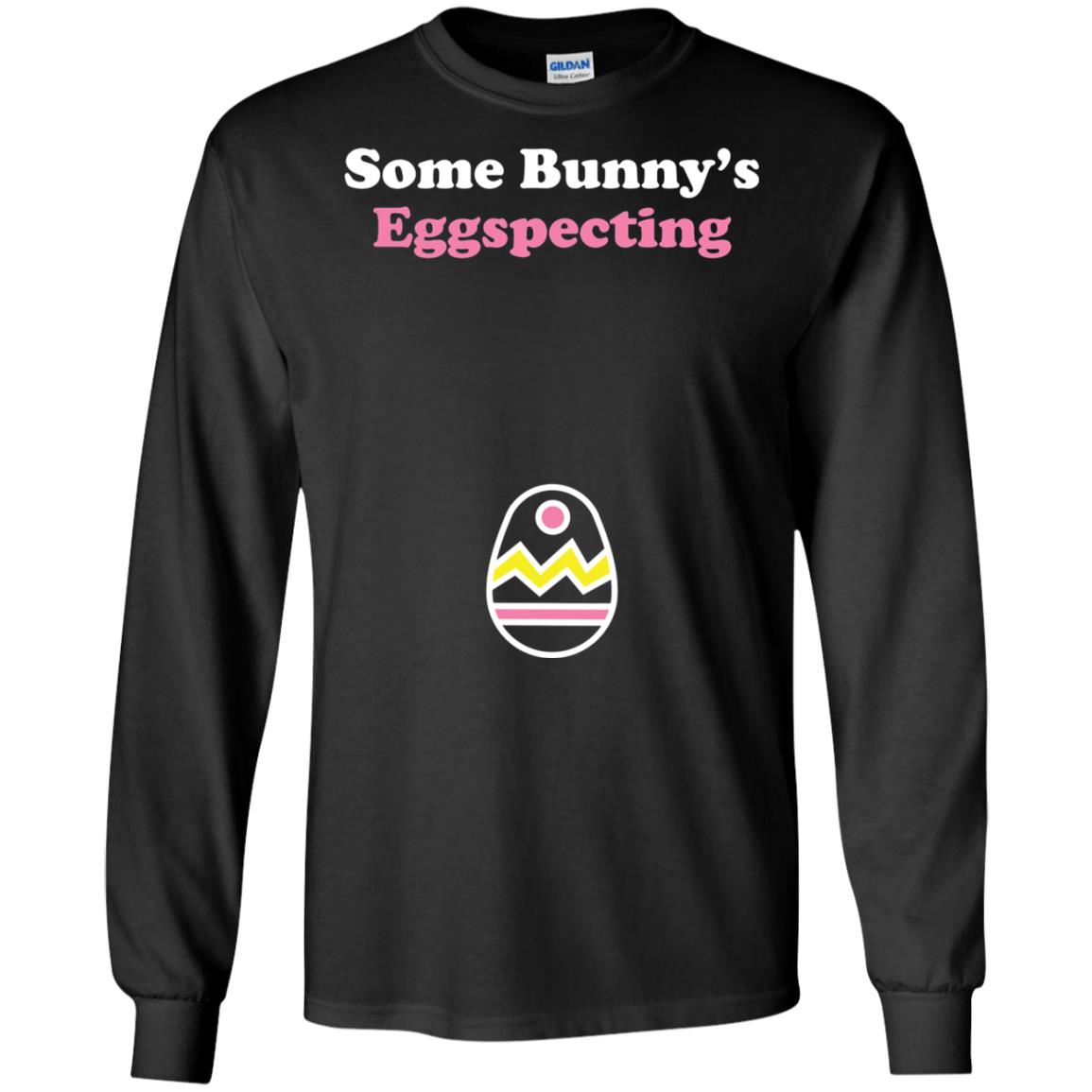 Easter Pregnant Shirt Some Bunnys Eggspecting Black