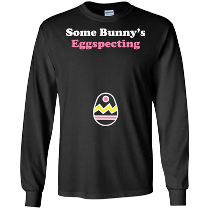 Easter Pregnant Shirt Some Bunnys Eggspecting Black