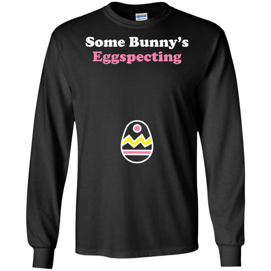 Easter Pregnant Shirt Some Bunnys Eggspecting Black