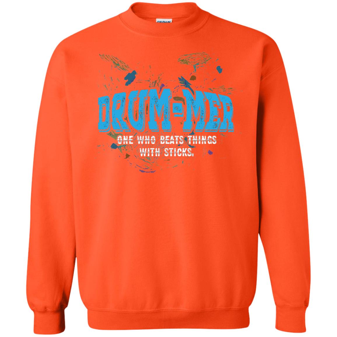 Drummer Definition T-shirt Drummer One Who Beats Things With Stick Orange