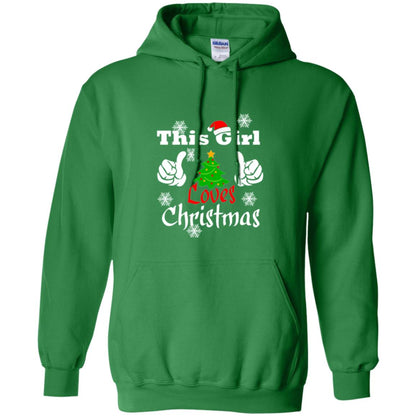 Funny Christmas This Girl Loves Christmas T-shirt Irish Green