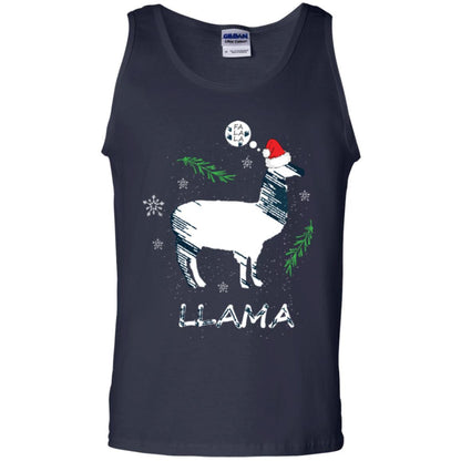 Christmas T-shirt Fa La La La Llama T-shirt Navy