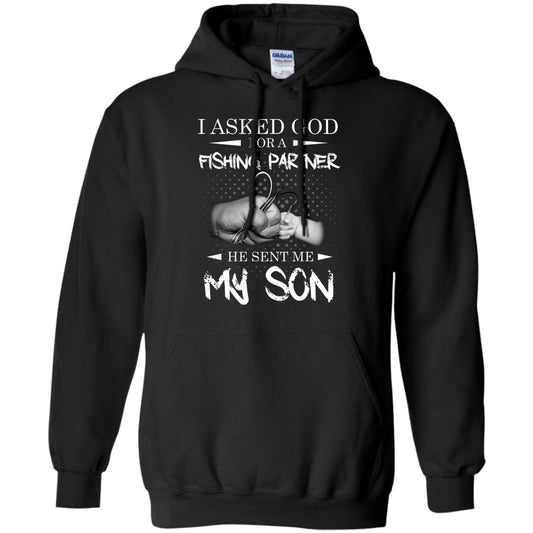 Fishing Daddy Shirt I Asked God For A Fishing Partner He Sent Me My Son Black