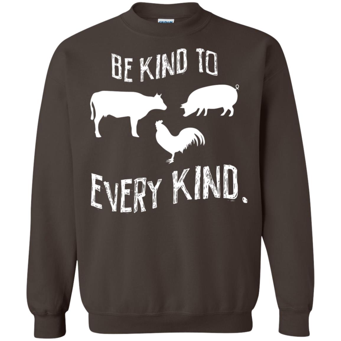 Be Kind To Every Kind Kindness Vegetarian Animal Lovers Gift Shirt Dark Chocolate