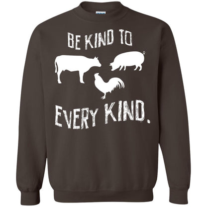 Be Kind To Every Kind Kindness Vegetarian Animal Lovers Gift Shirt Dark Chocolate