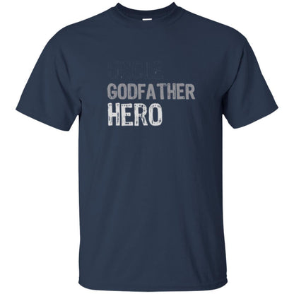 Daddy T-shirt Uncle Godfather Hero T-shirt Navy