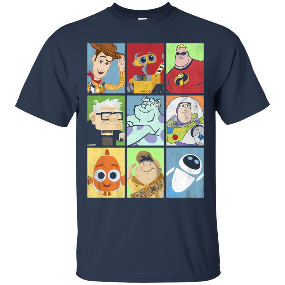 Epic Boxed Up Line Up Character Graphic T-shirt Navy