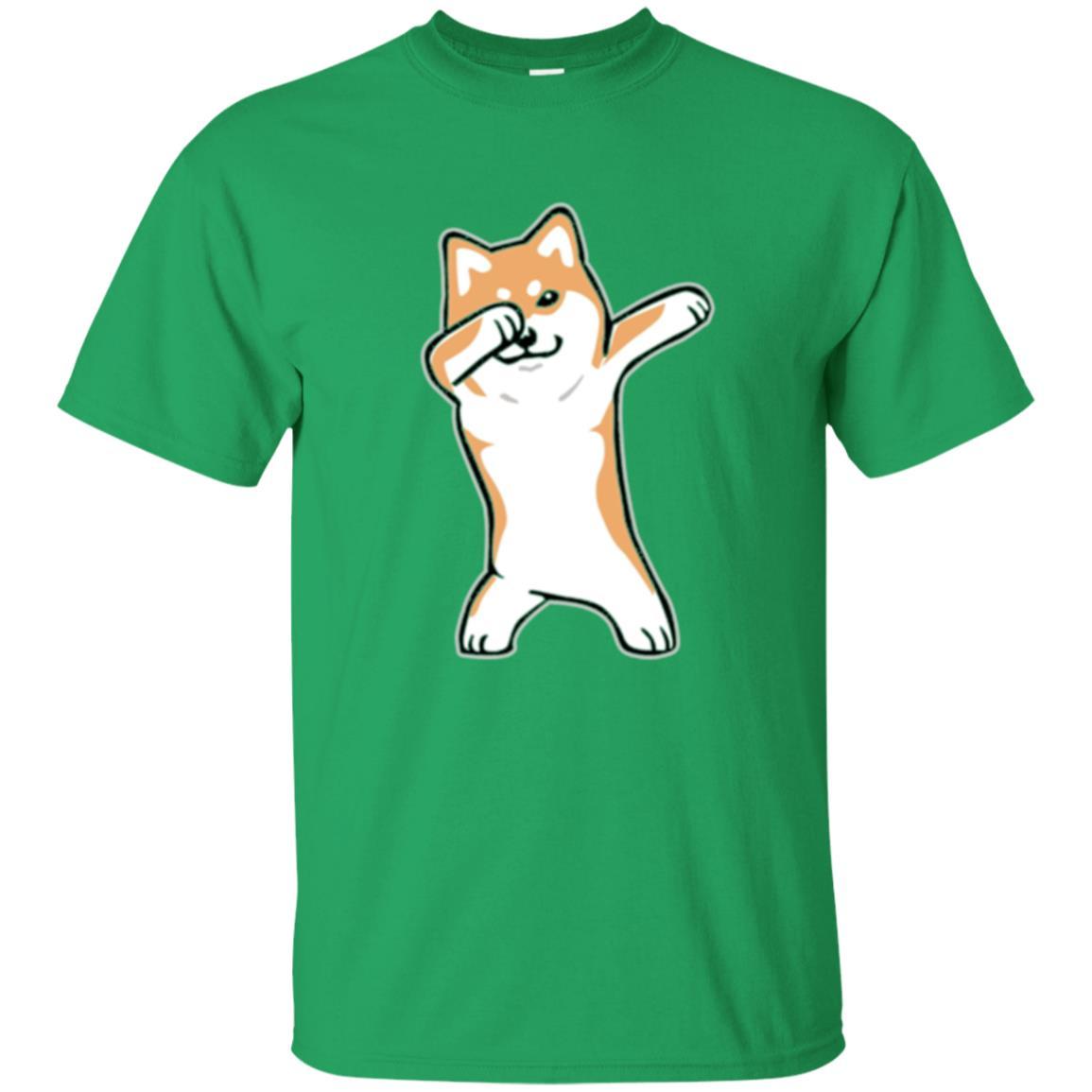 Dog Lover T-shirt Dabbing Shiba Inu Doge Irish Green