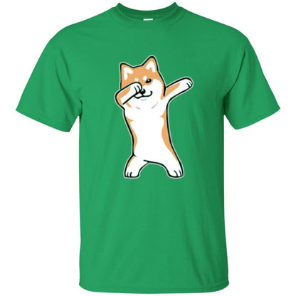Dog Lover T-shirt Dabbing Shiba Inu Doge Irish Green