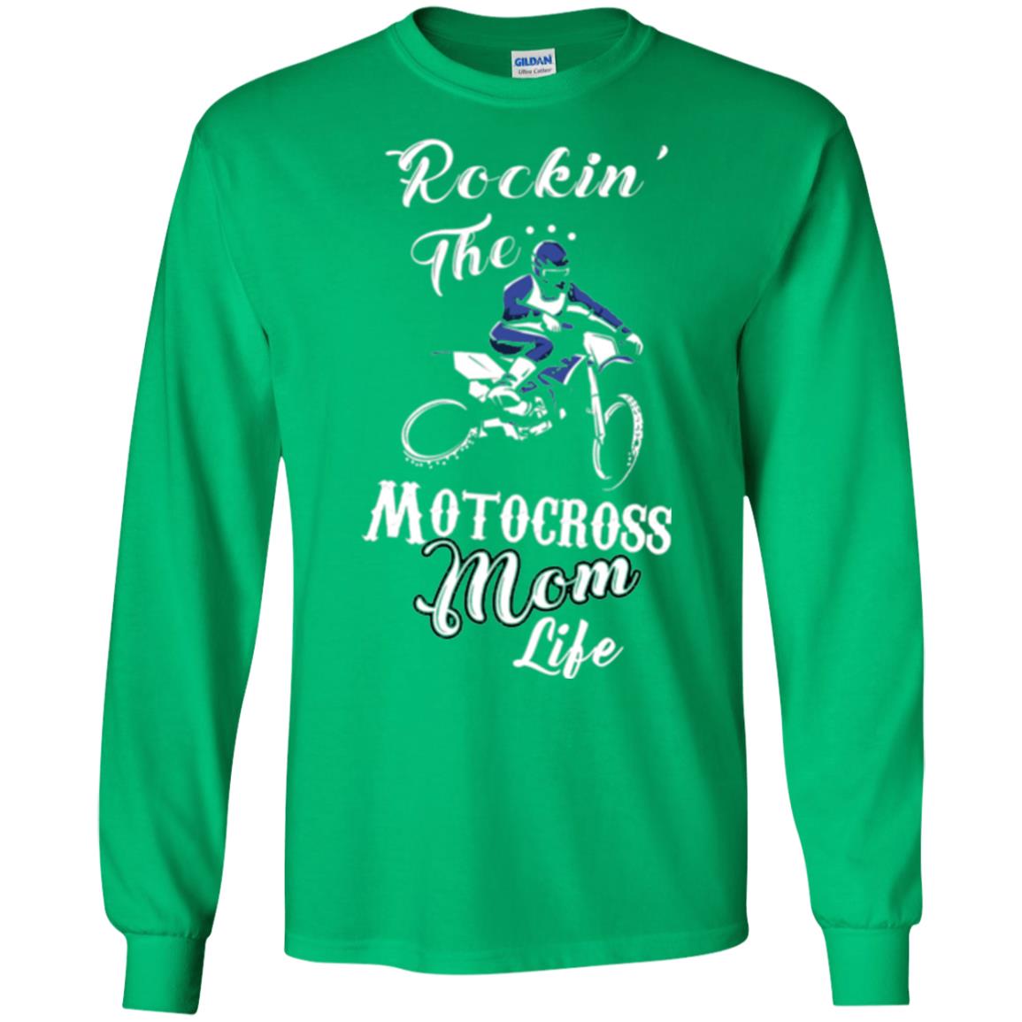 Rocking The Motocross Mom Life Mommy T-shirt Irish Green