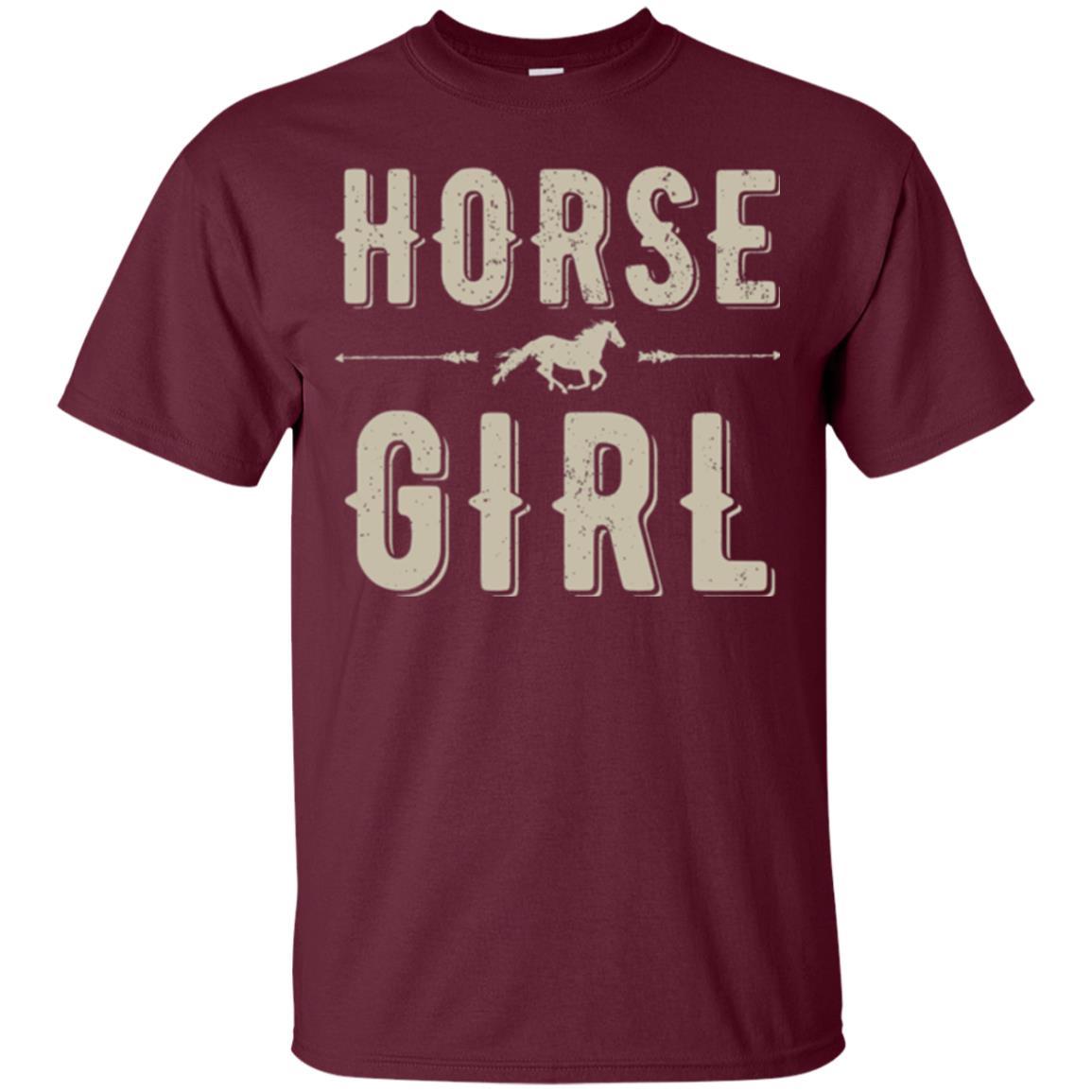 Horse Girl T-shirt Maroon