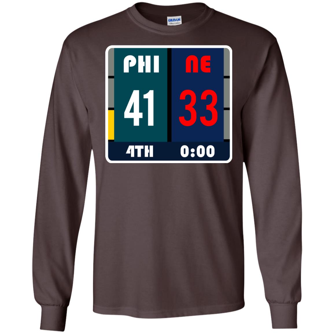 Football Philadelphia T-shirt Eagles Vs New England Dark Chocolate