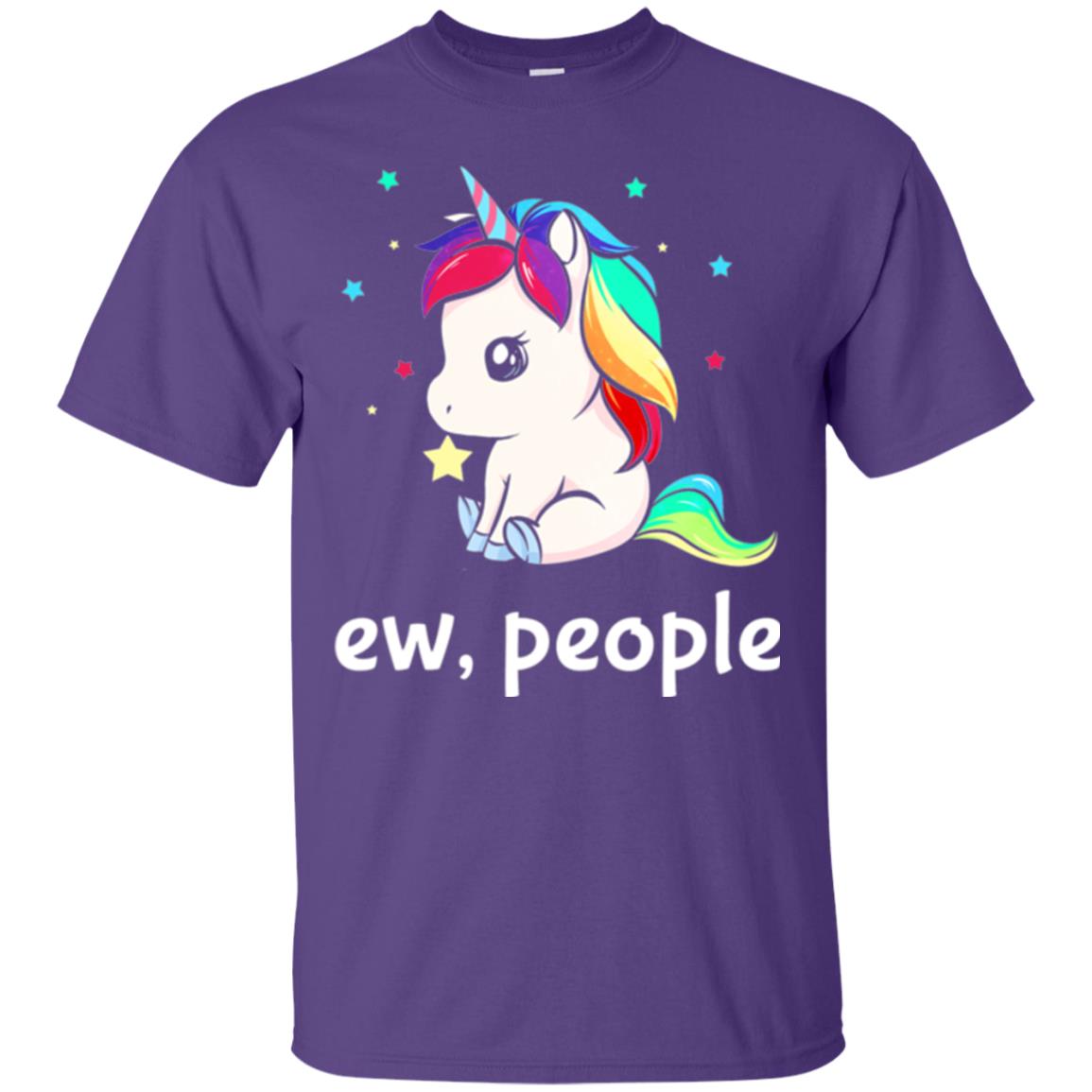 Unicorn Lover T-shirt Ew People T-shirt Purple
