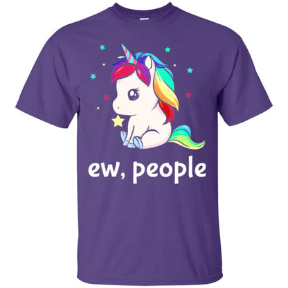 Unicorn Lover T-shirt Ew People T-shirt Purple