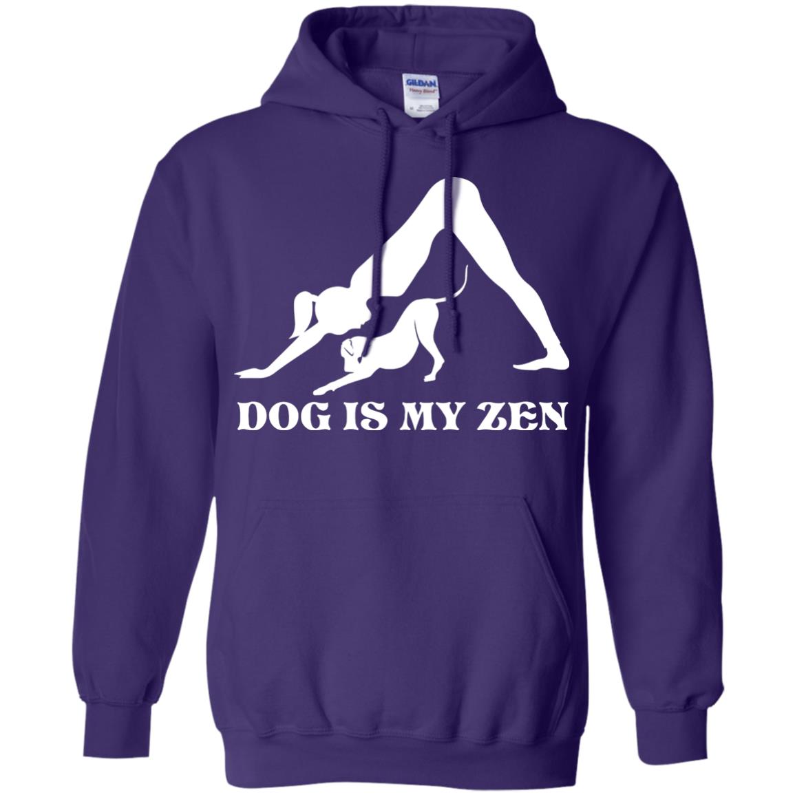 Yoga Dog T-shirt Dog Is My Zen Purple