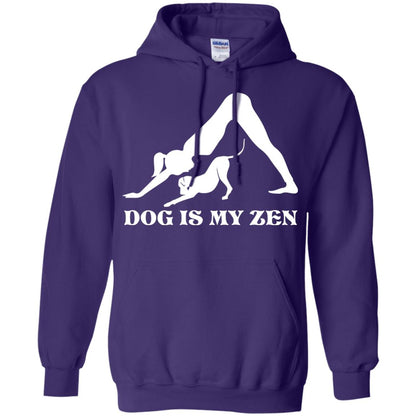 Yoga Dog T-shirt Dog Is My Zen Purple