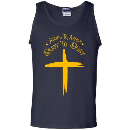 Christian T-shirt Ashes To Ashes Dust To Dust Navy