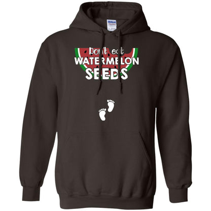 Don_t Eat Watermelon Seeds Pregnancy Announcement Shirt Dark Chocolate